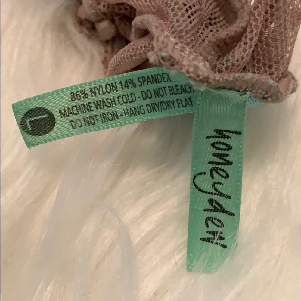 Honeydew Intimates Pink and Teal Sheer Lace Bralettes - Picture 7 of 7